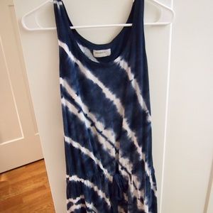 Blue and White Tie Dye Dress by Allen Allen